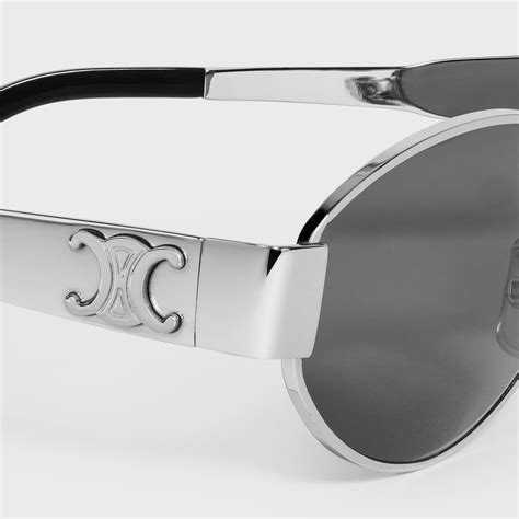 celine triomphe silver sunglasses|WOMEN'S LUXURY SILVER SUNGLASSES .